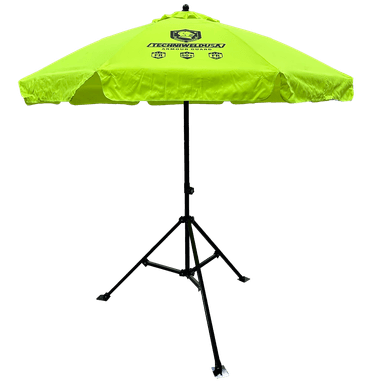 7' Yellow/Lime Flame Resistant Vinyl Umbrella